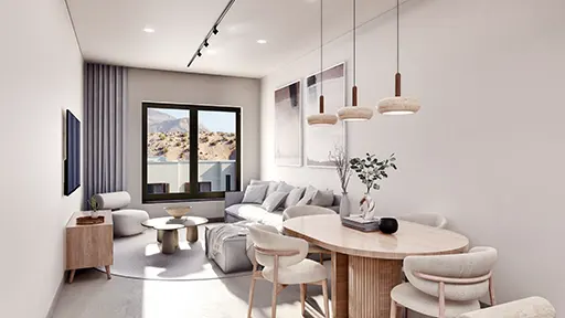 2BRApartmentLivingRoomKitchen
